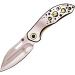 Assisted Open Folding Pocket Knife with Gold Trim